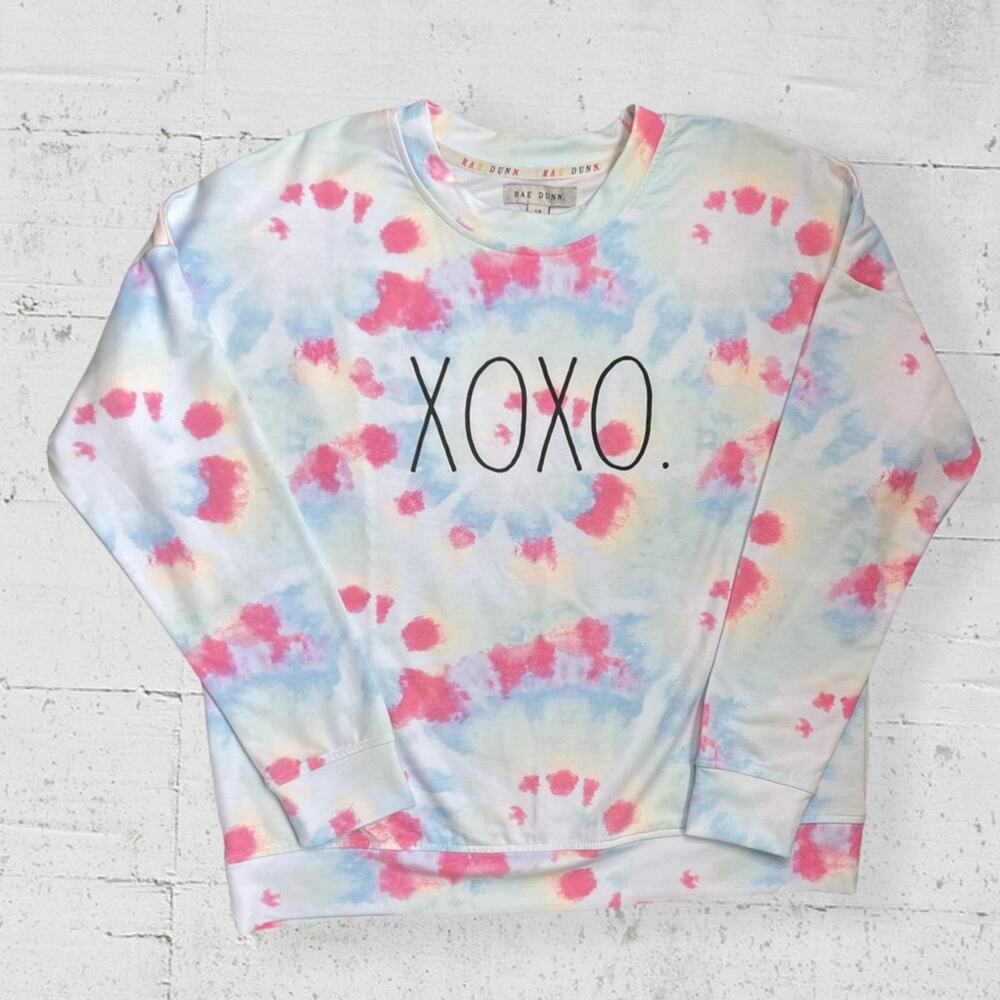 NWT Rae Dunn Sweatshirt Tie Dye XOXO Size Small